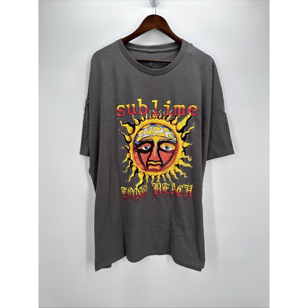 Sublime Shirt Mens XXXL Gray Short Sleeve Long Beach Sun Graphic Tee